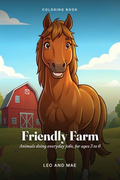 Cover of Friendly Farm, made in the studio