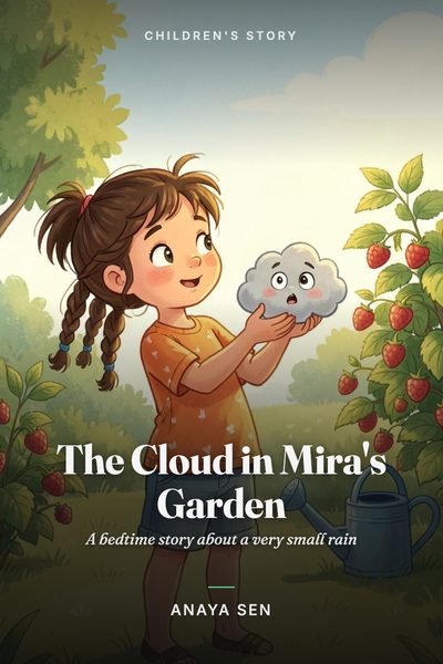 Cover of The Cloud in Mira's Garden, made in the studio