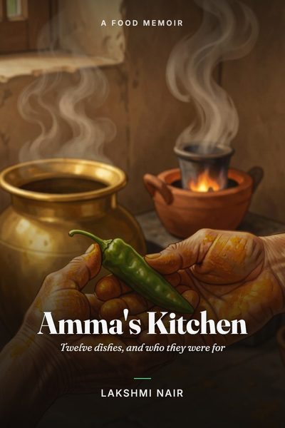 Cover of Amma's Kitchen, made in the studio
